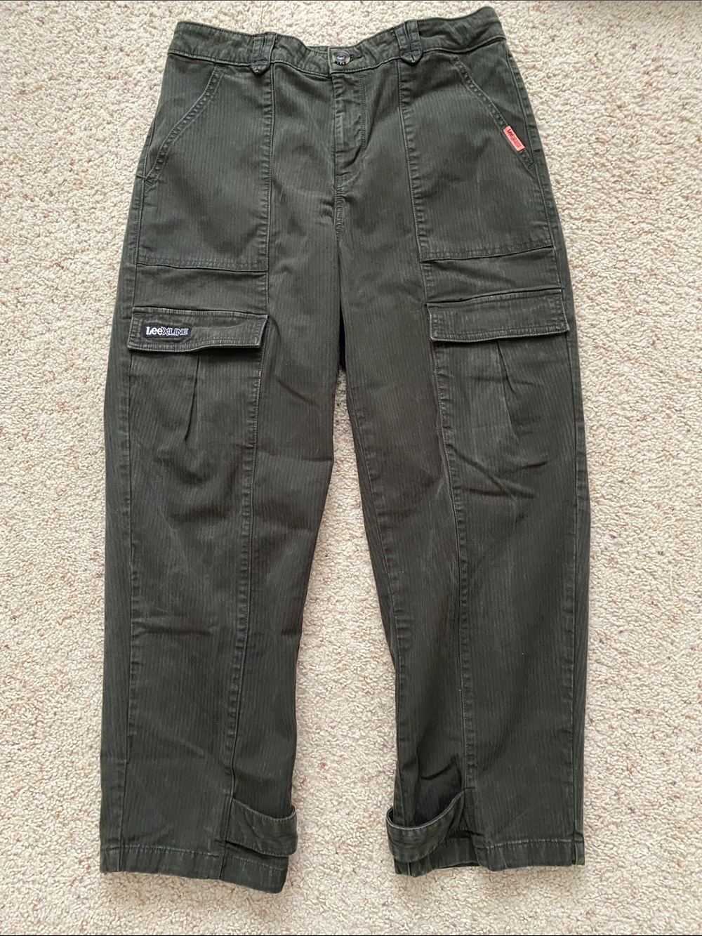 Lee X-Line Gray Hickory Stripe Pants. 30.